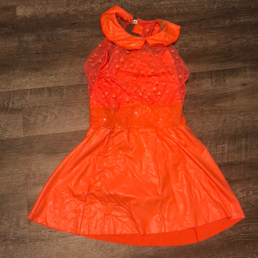 Bright orange Dance Costume from a wish come true